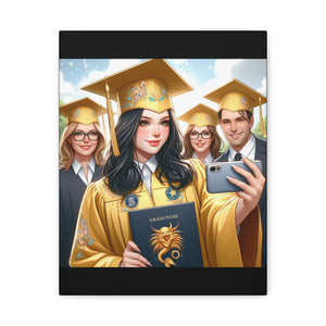 Graduation Canvas Print, Custom Wall Art for Grads, Personalized Home Decor, Graduate Gift, Modern Stretched Canvas, Graduation Celebration