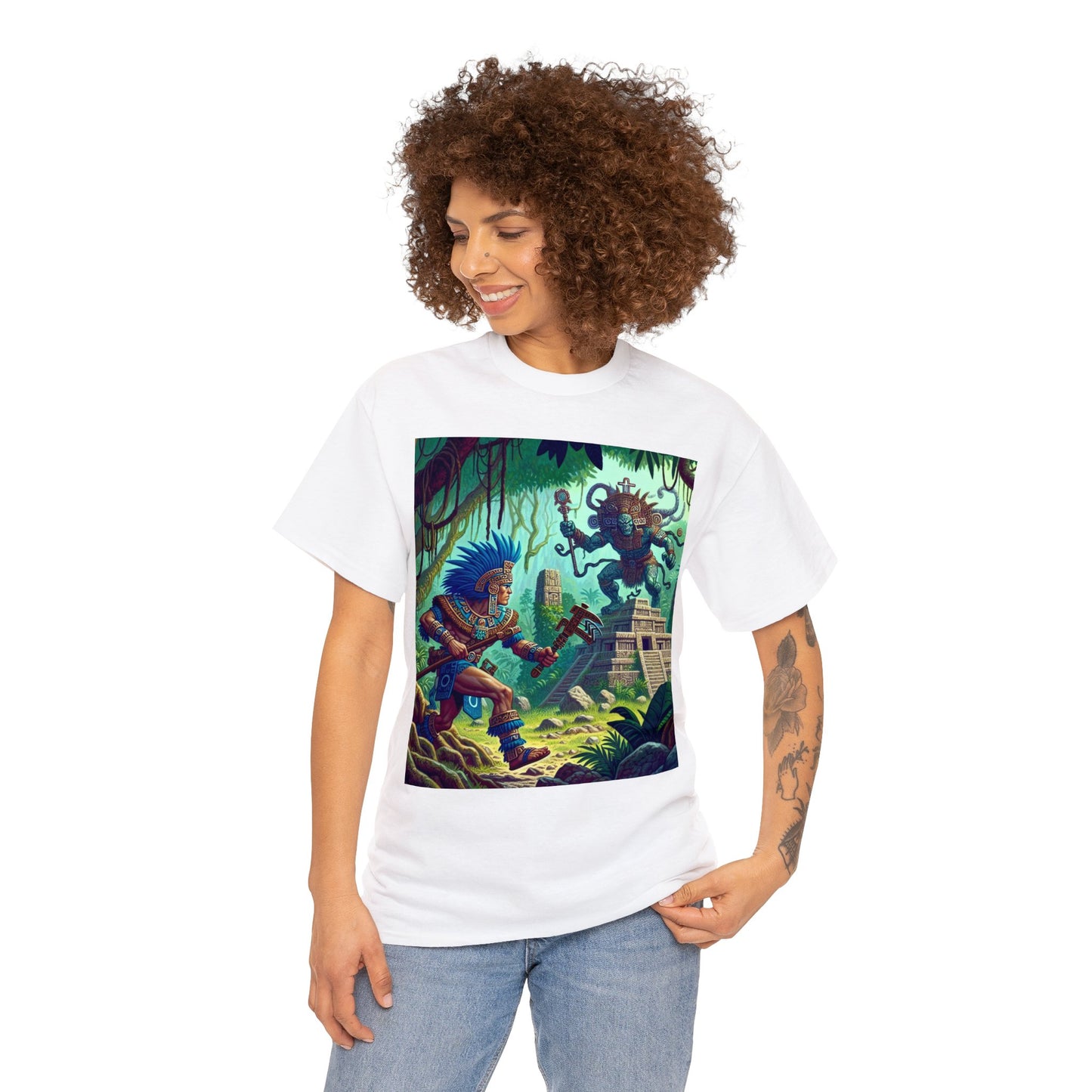 Aquarius Aztec (2) Unisex Heavy Cotton Tee