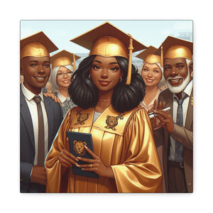 Graduation Canvas Print, Celebration Wall Art, Graduation Gift, Inspired Decor, Educational Achievement, Customizable Artwork