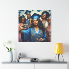 Load image into Gallery viewer, Graduation Celebration Canvas Print, Gift for Graduates, Wall Art for Graduation Parties, Matte Canvas Decor, Unique Grad Gift
