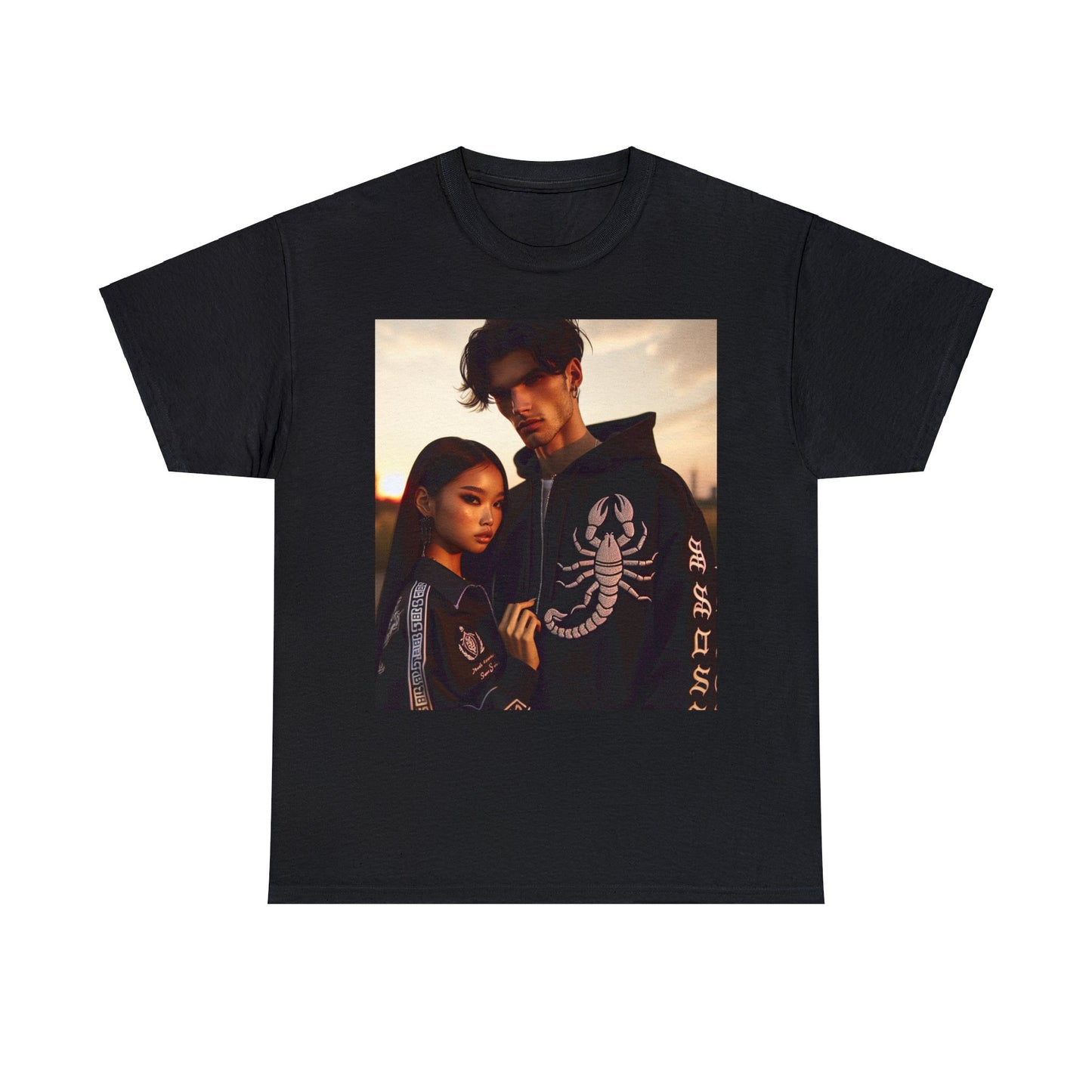 Unisex Scorpio Couple (3) Heavy Cotton Tee