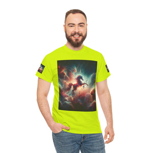 Sagittarius Galactic Unicorn Tee - Unisex Cotton T-Shirt for Cosmic Lovers, Fantasy Fans, Trendy Apparel, Astral War Merch, Gift for All Occasions