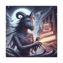 Load image into Gallery viewer, Canvas Print - Halloween Capricorn Astrology Mummy
