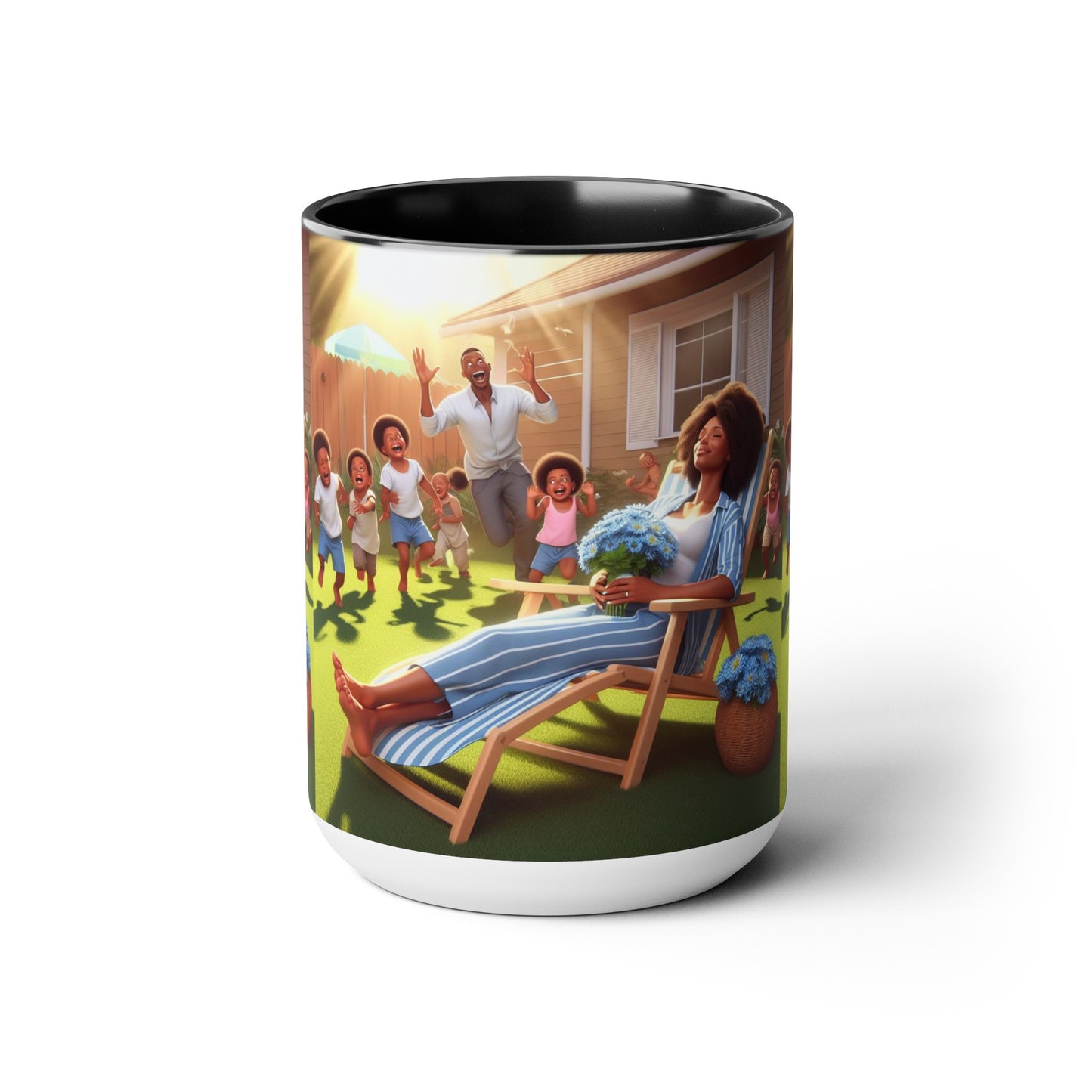 Mother's Day (7) Two-Tone Coffee Mugs, 15oz