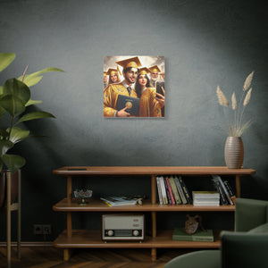 Graduation Celebration Canvas Wall Art, Perfect Gift for Graduates, Home Decor, Graduation Party Decor, Unique Graduation Memory