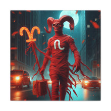 Load image into Gallery viewer, Canvas Wall Art, Aries Decor, Zodiac Gift, Home Wall Decor, Astrological Artwork

