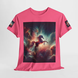 Sagittarius Galactic Unicorn Tee - Unisex Cotton T-Shirt for Cosmic Lovers, Fantasy Fans, Trendy Apparel, Astral War Merch, Gift for All Occasions