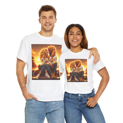 Leo Couple (5) Unisex Heavy Cotton Tee