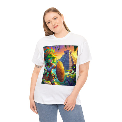 Pisces Aztec (F4) Unisex Heavy Cotton Tee