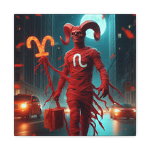 Load image into Gallery viewer, Canvas Wall Art, Aries Decor, Zodiac Gift, Home Wall Decor, Astrological Artwork
