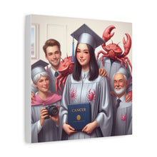 Load image into Gallery viewer, Cancer Zodiac Graduation Canvas Art, Personalized Gift for Graduates, Unique Home Decor, Wall Art, Graduation Gift Idea
