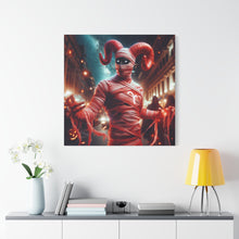 Load image into Gallery viewer, Halloween Themed Canvas Art, Spooky Decor, Unique Wall Hanging, Haunted House Artwork, Gift for Halloween Lovers, Fright Night Decor
