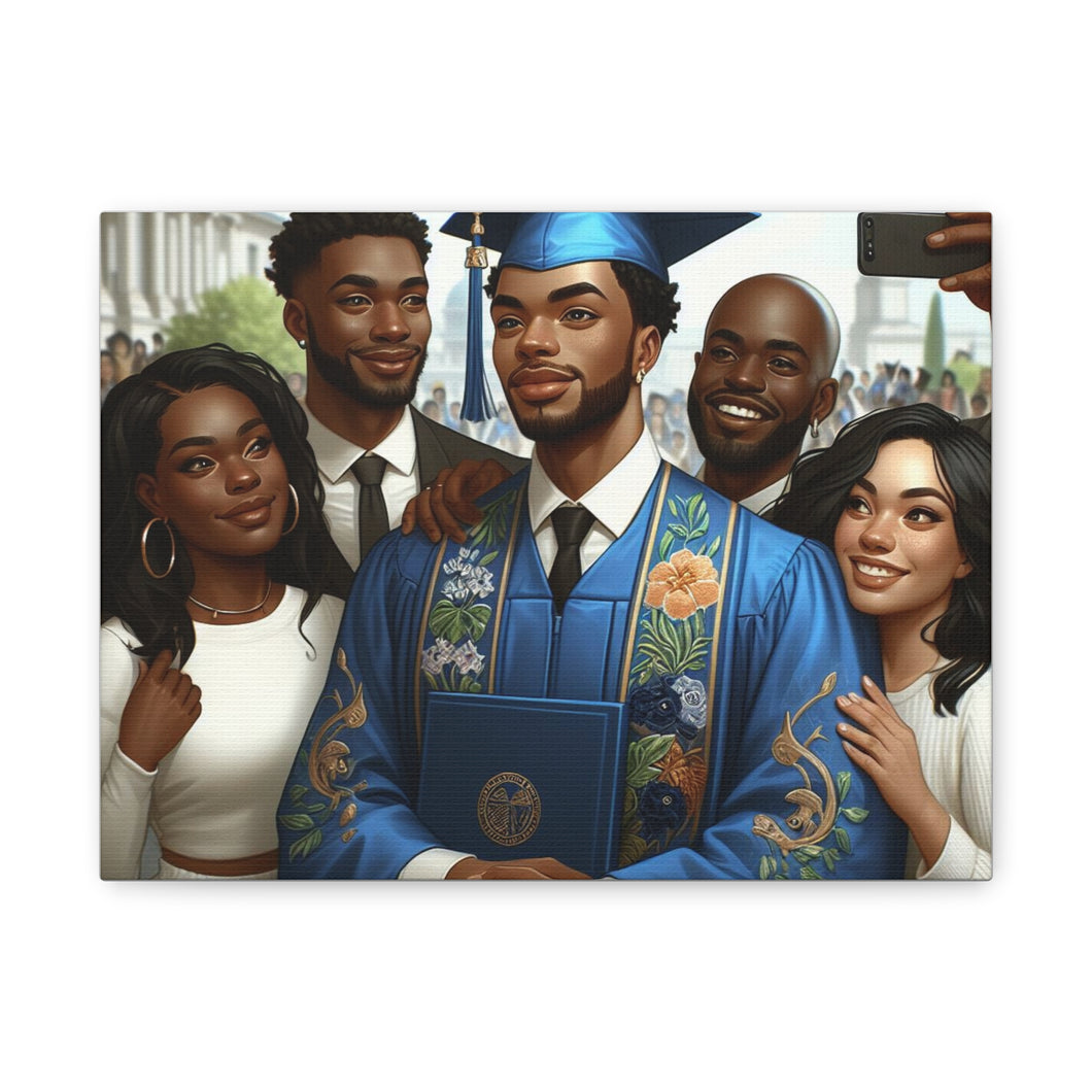 Graduation Celebration Canvas Wall Art, Personalized Gift, Home Décor, Graduation Keepsake, Unique Family Portrait