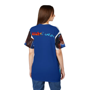 Cosmic Aquarius Love Unisex Cut & Sew Tee – Star & Moon Design