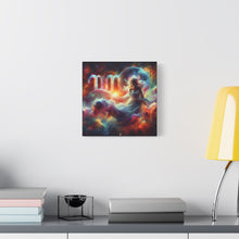 Load image into Gallery viewer, Cosmic Virgo Wall Art, Zodiac Decor, Astrology Canvas Print, Horoscope Gift, Spiritual Home Decor, Celestial Artwork
