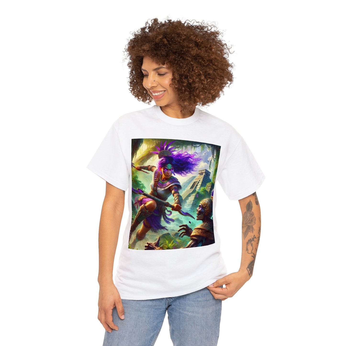 Sagittarius Aztec (F3) Unisex Heavy Cotton Tee