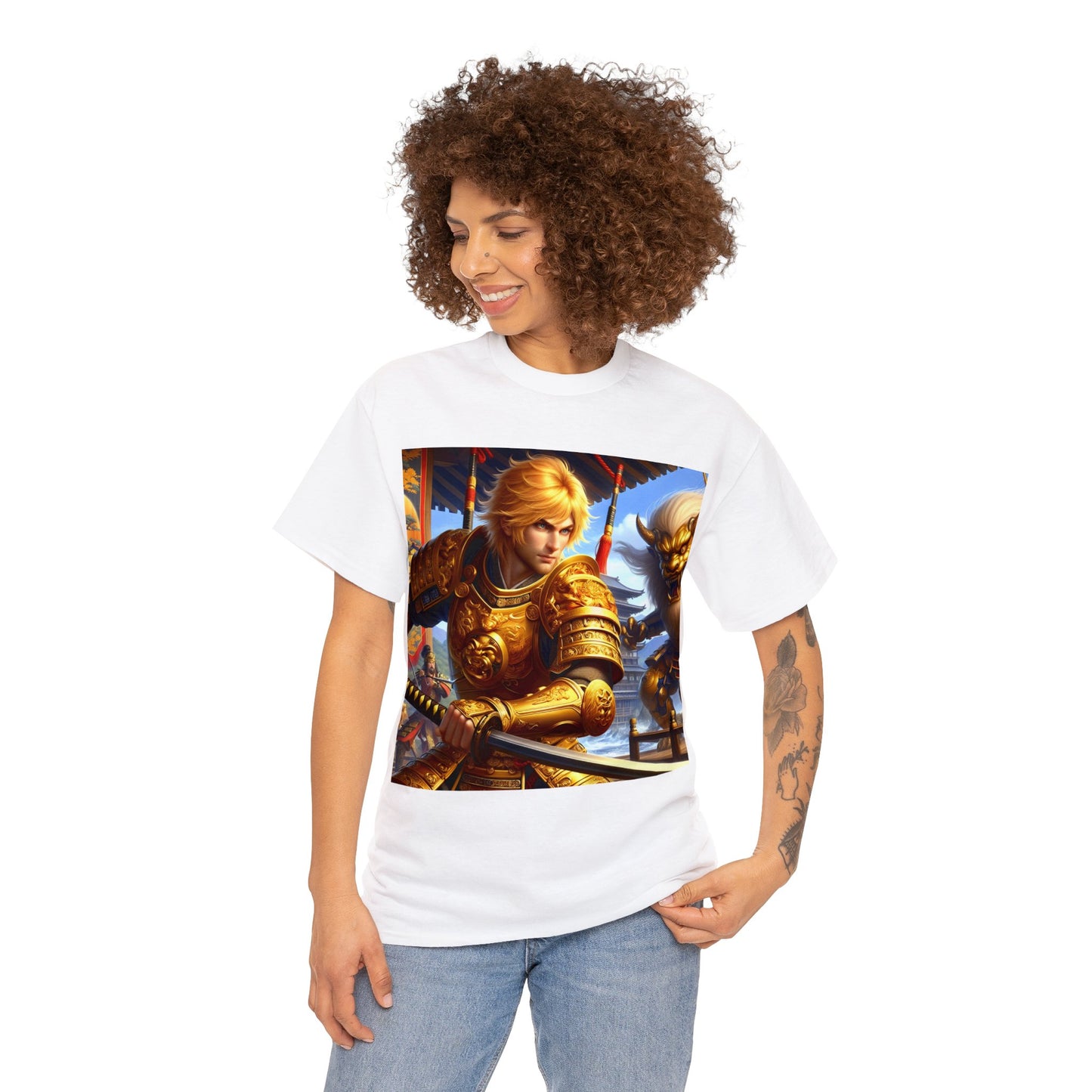 Samurai Leo (4) Unisex Heavy Cotton Tee