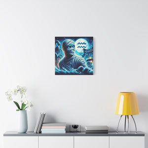 Mummy-Themed Canvas Art, Perfect for Halloween and Spooky Decor, Unique Home Wall Art, Great Gift for Horror Lovers, Halloween Decor