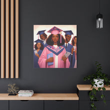 Load image into Gallery viewer, Graduation Wall Art Print, Personalized Canvas, Unique Gift for Grads, Academic Celebration Decor, Student Artwork, Matte Canvas
