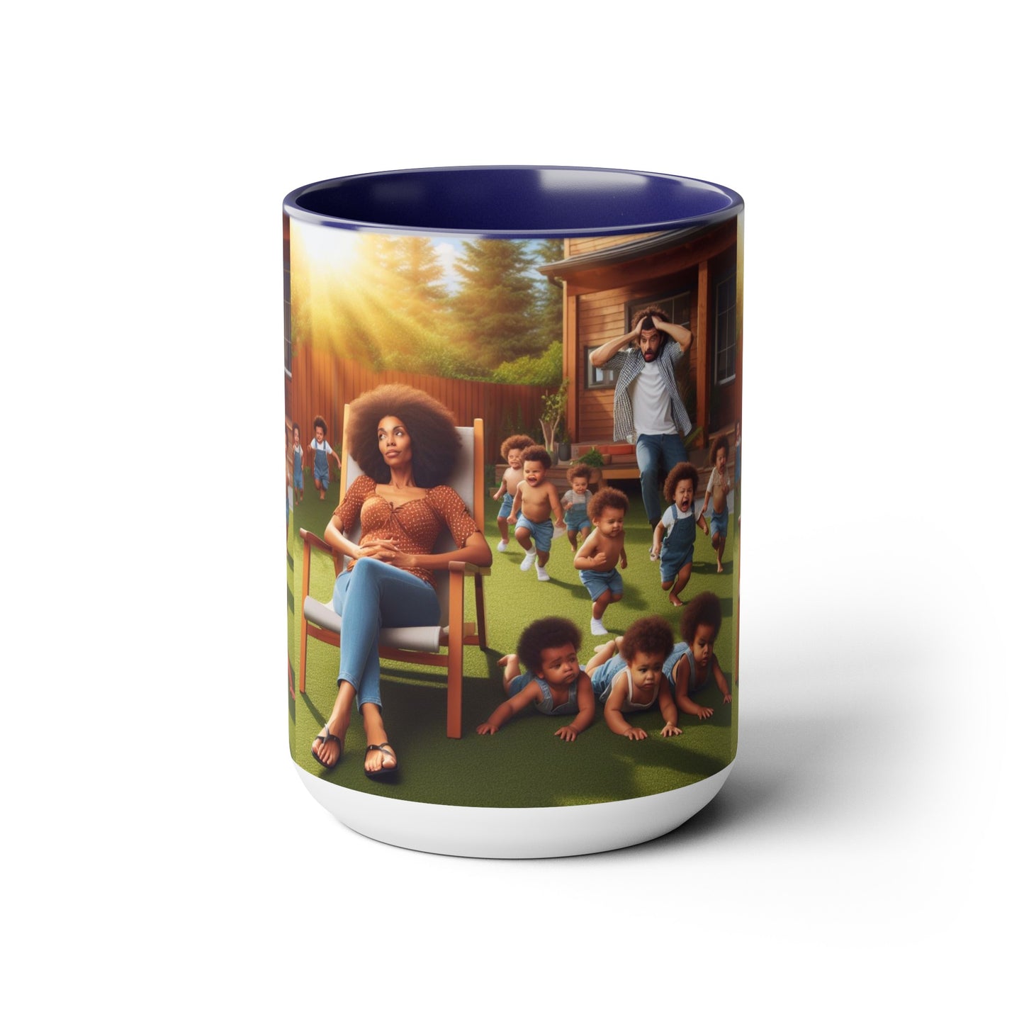 Mother's Day (5) Two-Tone Coffee Mugs, 15oz