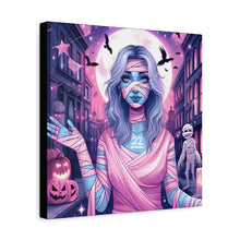 Load image into Gallery viewer, Halloween Art Canvas, Spooky Decor, Wall Art, Halloween Decoration, Witch Artwork, Gifts for Her
