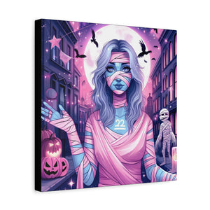 Halloween Art Canvas, Spooky Decor, Wall Art, Halloween Decoration, Witch Artwork, Gifts for Her