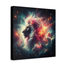 Load image into Gallery viewer, Cosmic Lion Canvas Wall Art, Abstract Lion Decor, Celestial Prints, Space Animal Artwork, Dreamy Home Decor
