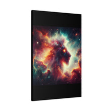 Load image into Gallery viewer, Cosmic Lion Canvas Art, Galaxy Decoration, Home Decor, Inspirational Wall Art, Gift for Lion Lovers, Space Art Print
