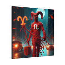 Load image into Gallery viewer, Canvas Wall Art, Aries Decor, Zodiac Gift, Home Wall Decor, Astrological Artwork
