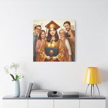 Load image into Gallery viewer, Graduation Canvas Print, Personalized Gift, Graduation Decor, Student Artwork, Wall Art for Celebrations
