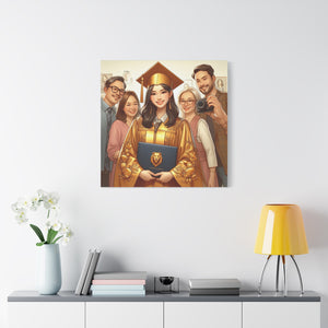 Graduation Canvas Print, Personalized Gift, Graduation Decor, Student Artwork, Wall Art for Celebrations