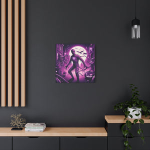 Halloween Wall Art, Spooky Canvas, Gothic Home Decor, Haunted House Decor, Mummy Artwork, Creepy Wall Hanging