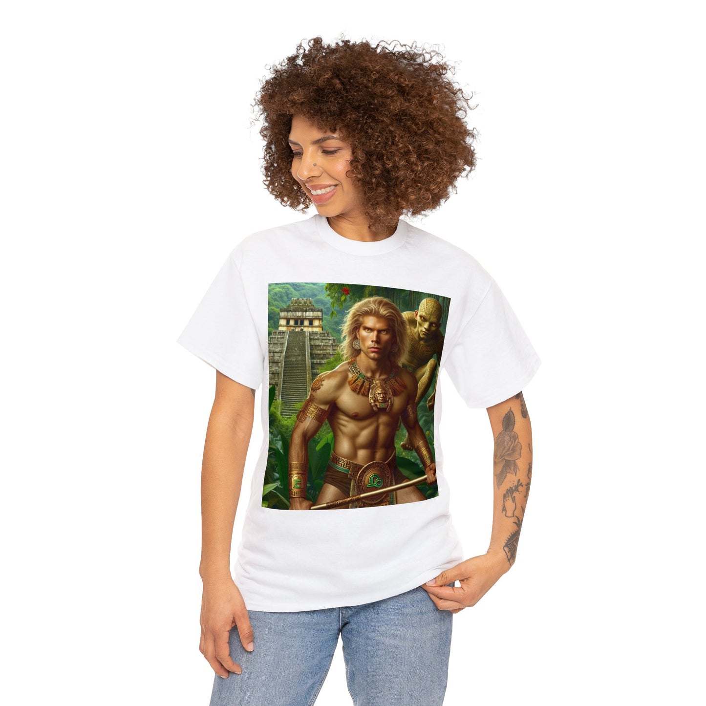 Leo Aztec (15) Unisex Heavy Cotton Tee