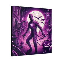 Load image into Gallery viewer, Halloween Wall Art, Spooky Canvas, Gothic Home Decor, Haunted House Decor, Mummy Artwork, Creepy Wall Hanging
