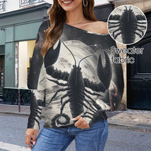 Load image into Gallery viewer, Designer (38) Scorpio Casual Long Batwing Sleeve Off Shoulder Sweater

