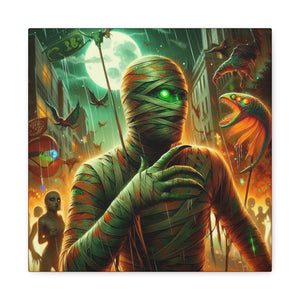 Canvas Print Halloween Pisces Mummy