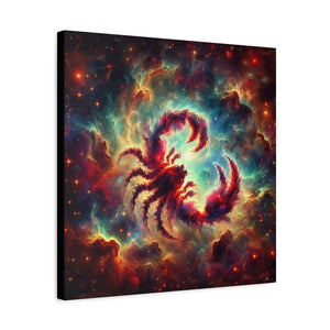Cosmic Scorpio Canvas Art, Zodiac Wall Decor, Celestial Home Decor, Scorpio Gift, Astrology Wall Art