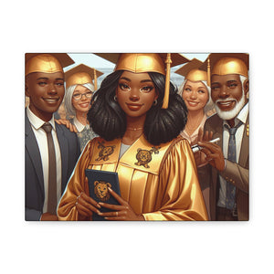 Graduation Canvas Print, Celebration Wall Art, Graduation Gift, Inspired Decor, Educational Achievement, Customizable Artwork