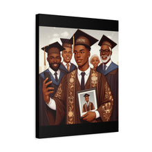 Load image into Gallery viewer, Graduation Celebration Canvas Art, Wall Decor for Graduates, Gift for Him, Family Celebration, Custom Canvas Print
