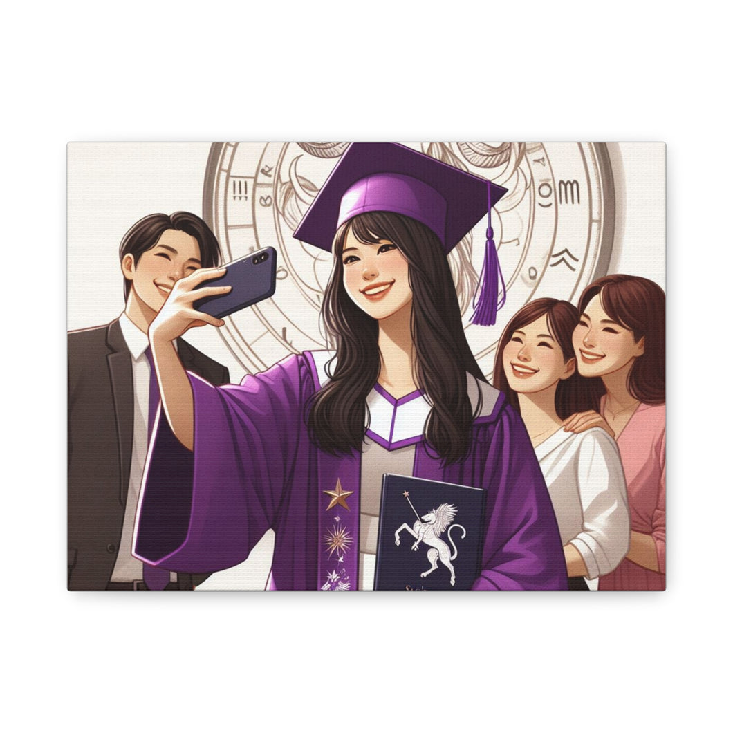 Graduation Canvas Art Print, Perfect Gift for Graduates, Wall Decor for Celebration, Home Office Decoration, Unique Graduation Gift