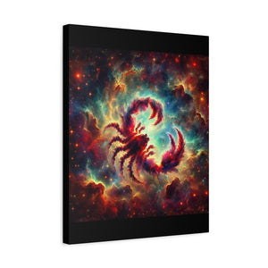 Cosmic Scorpio Canvas Art, Zodiac Wall Decor, Celestial Home Decor, Scorpio Gift, Astrology Wall Art