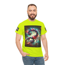 Load image into Gallery viewer, Cosmic Scorpion Tee | Unisex Heavy Cotton Tee | Astrowar Graphic Tees | Space Lover Apparel | Unique Astrology Shirt | Gift for Star [...]
