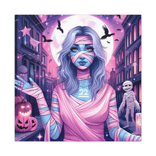 Load image into Gallery viewer, Halloween Art Canvas, Spooky Decor, Wall Art, Halloween Decoration, Witch Artwork, Gifts for Her
