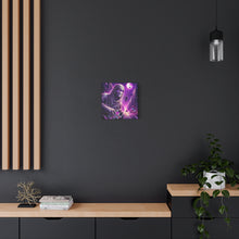 Load image into Gallery viewer, Purple Horror Mummy Canvas Art, Spooky Home Decor, Halloween Wall Art, Horror Movie Print, Gothic Wall Hanging
