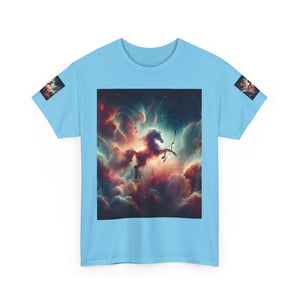 Sagittarius Galactic Unicorn Tee - Unisex Cotton T-Shirt for Cosmic Lovers, Fantasy Fans, Trendy Apparel, Astral War Merch, Gift for All Occasions