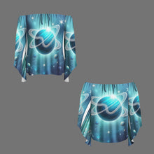 Load image into Gallery viewer, Designer (30) Aquarius Off Shoulder Trumpet Sleeve Blouse
