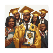Load image into Gallery viewer, Graduation Celebration Canvas Art, Custom Wall Decor for Graduates, Gift for Newly Graduated, Inspirational Graduate Wall Art, [...]
