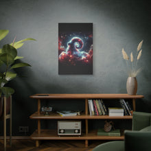 Load image into Gallery viewer, Celestial Ram Canvas Print, Astronomical Art for Home Decor, Unique Gift for Astrology Lovers, Cosmic Wall Art, Stretched Canvas
