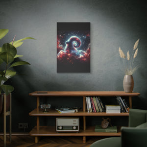 Celestial Ram Canvas Print, Astronomical Art for Home Decor, Unique Gift for Astrology Lovers, Cosmic Wall Art, Stretched Canvas