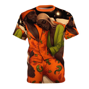 Cozy Pisces Couple's Unisex Cut & Sew Tee - Vivid Love Design